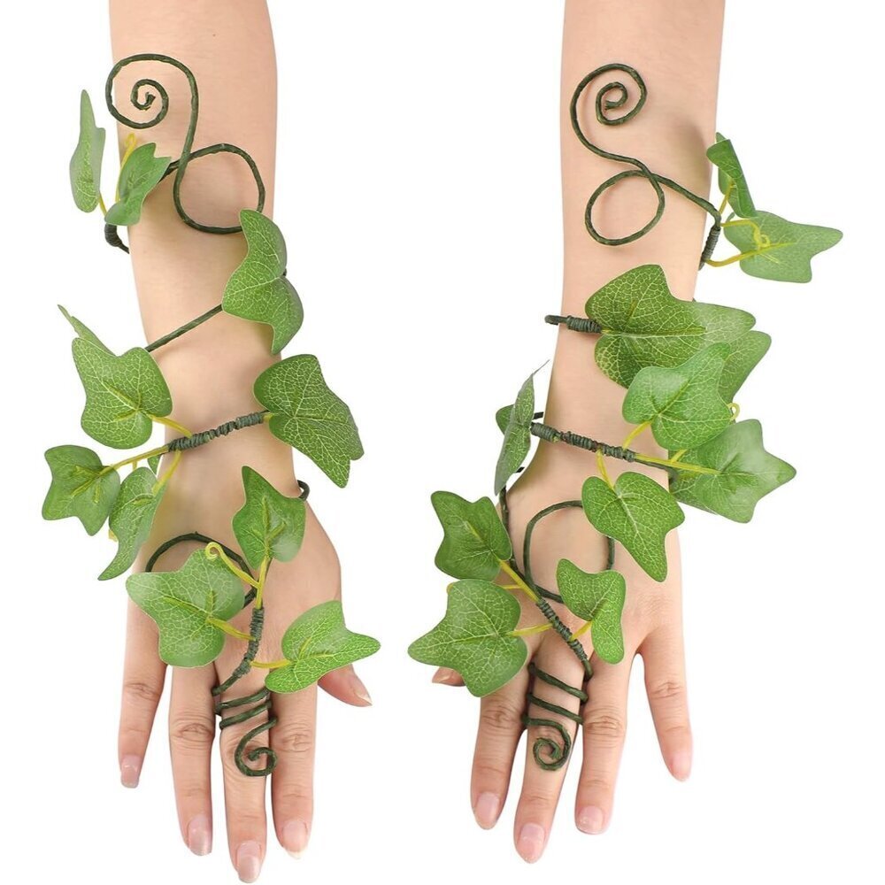 Poison Ivy Costume Arm Wraps Floral Fairy Nature Inspired for Women Adults